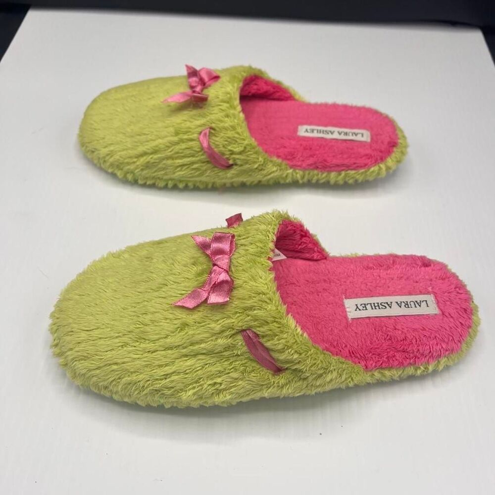 Laura-ashley Women's Green and Yellow Slippers